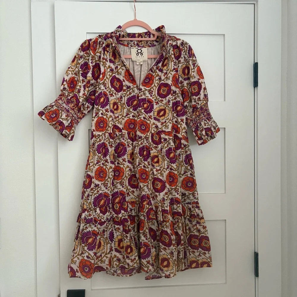 Figue Halima Floral Tiered Mini Dress